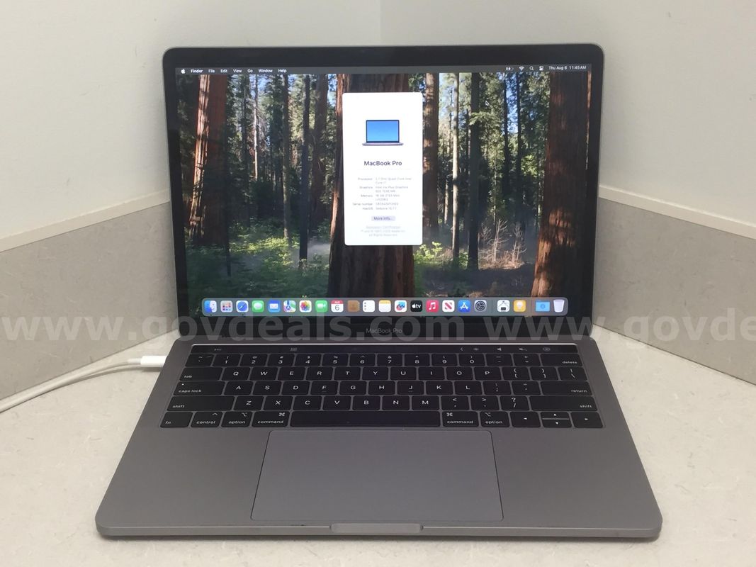 Apple MacBook Pro 2018 - Intel I7-8559U 2.70 GHZ, 16GB RAM, 512GB SSD, Sequoia