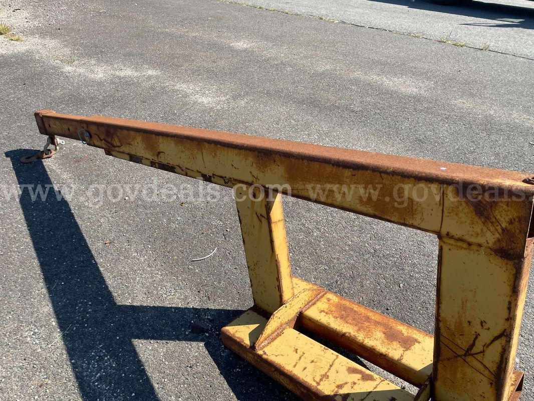 Heavy-Duty Forklift Jib Boom Attachment - 6,000 LB Capacity