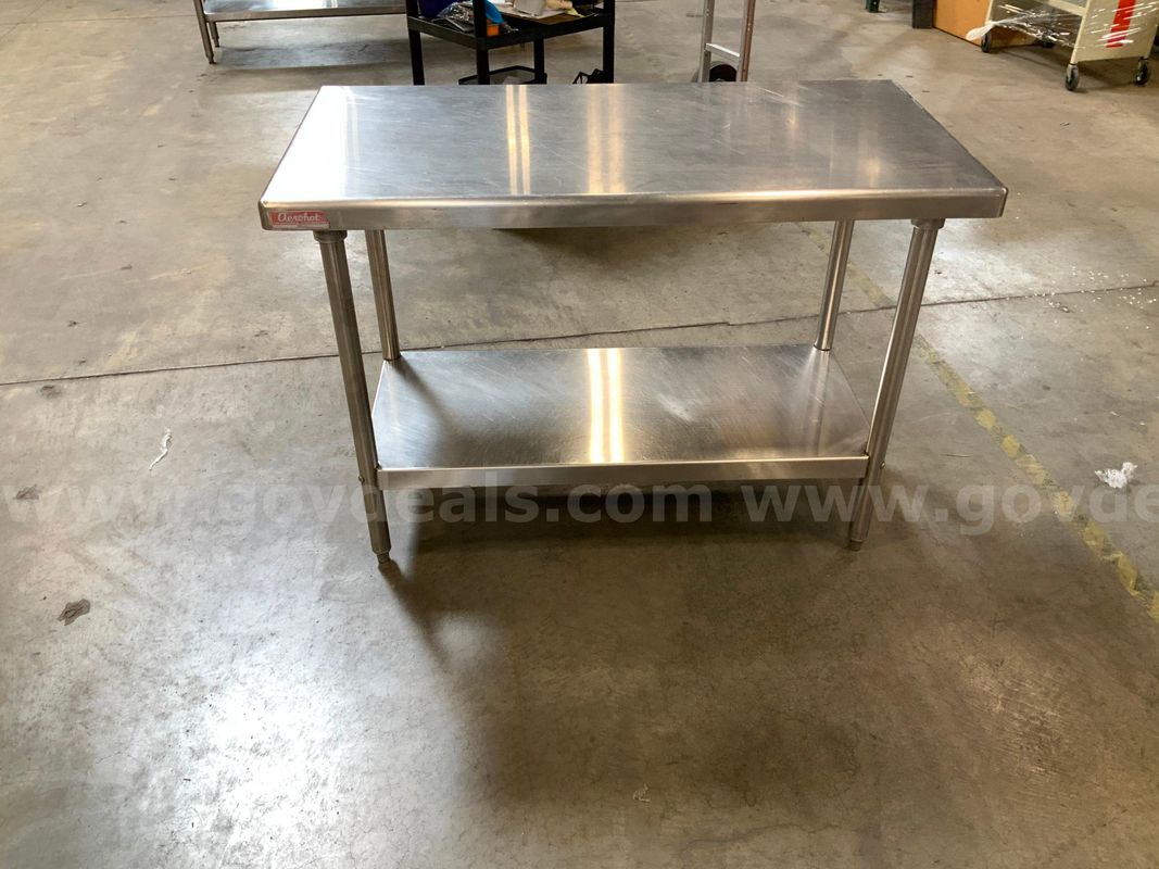 Stainless Steel Table 48" Long 24" Wide 34" Tall