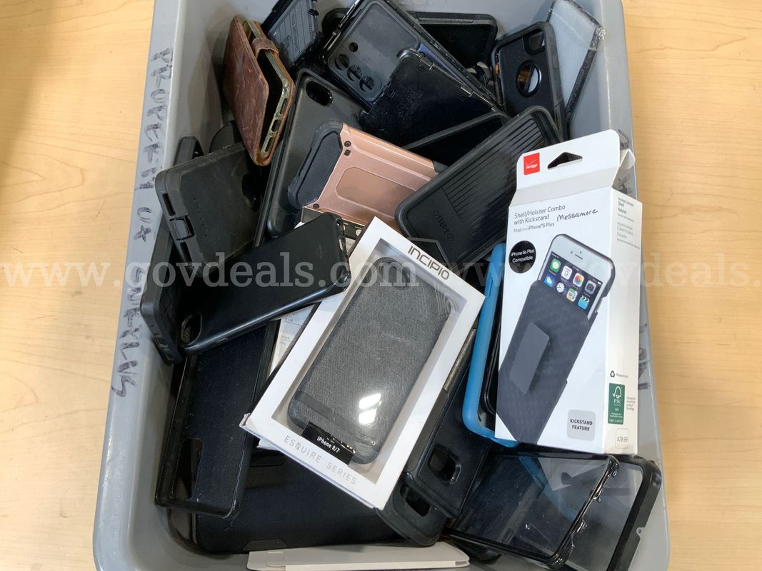 Assorted Phone Cases + Holsters bin not included