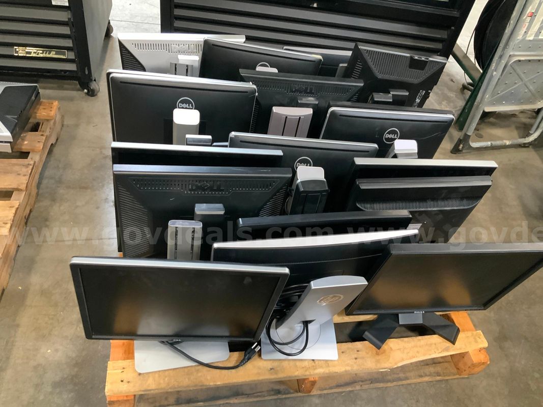 19 Assorted Monitors with stands