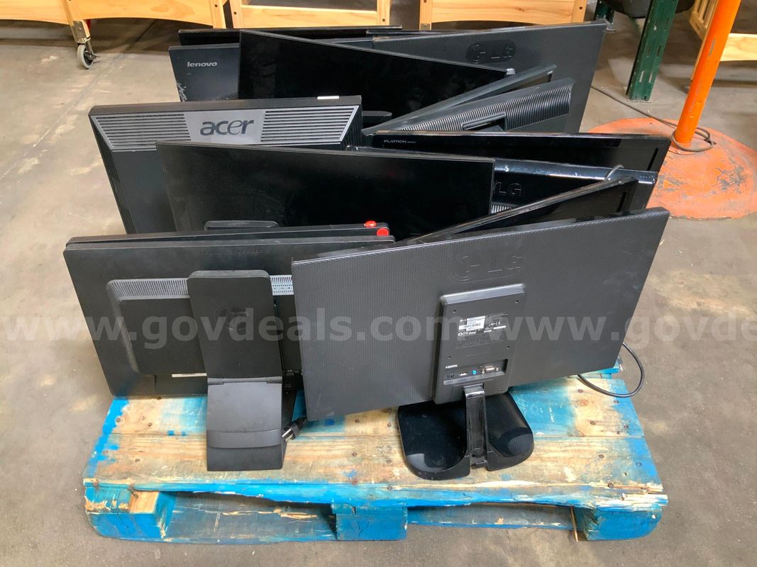 16 Assorted Monitors with stands