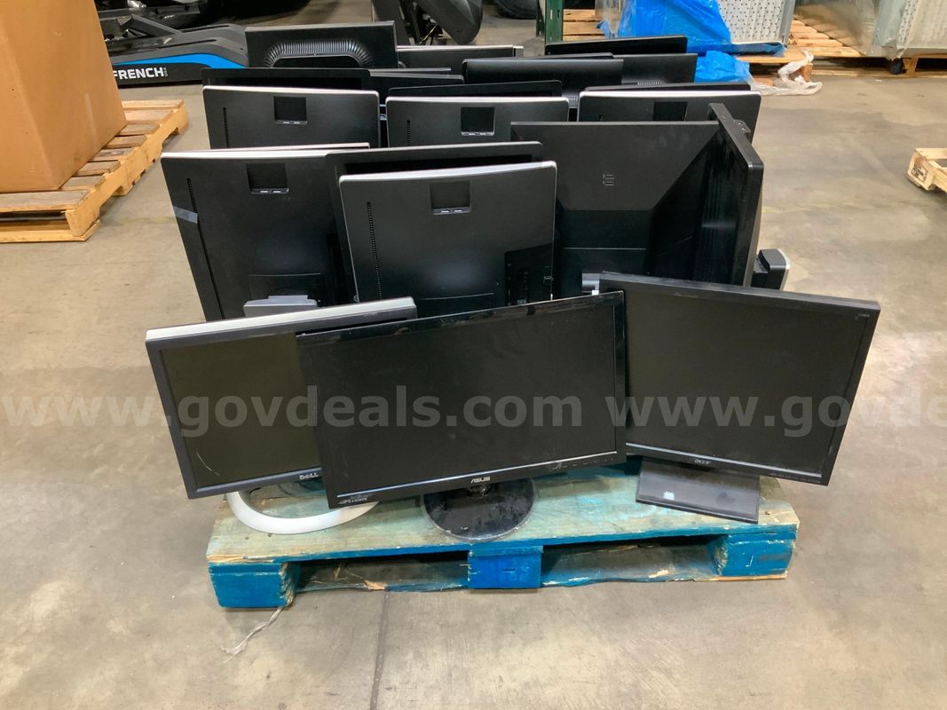27 Assorted Monitors with stands