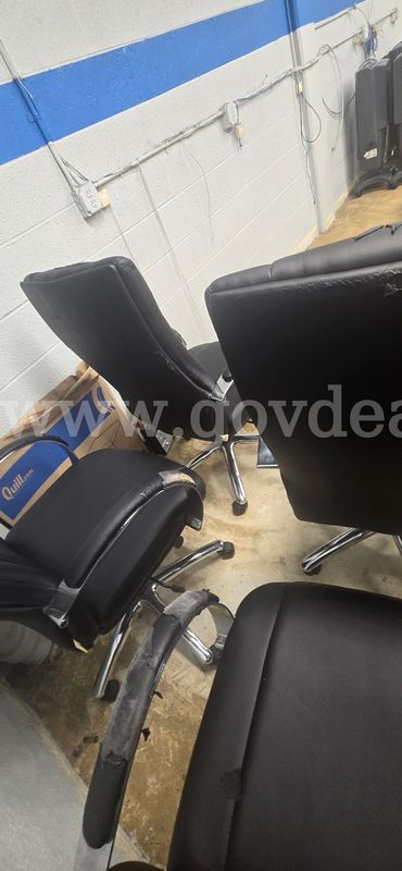 Lot of Five Black Office Chairs – Used