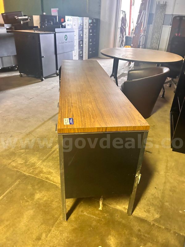 Wood-Grain Top Office Credenza