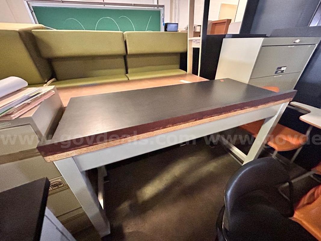 Worktable with Black Laminate Top