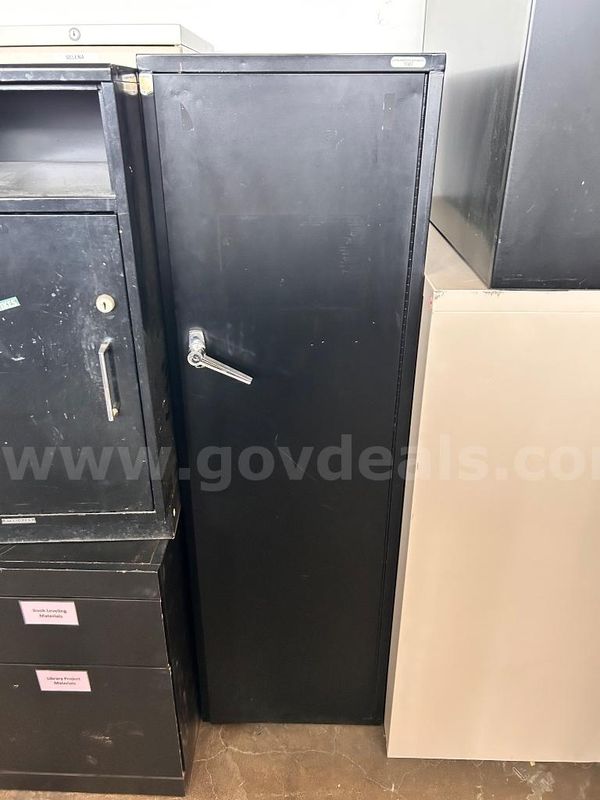 Tall Metal Single-Door Storage Cabinet