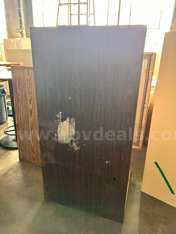 Dark Wood Laminate Office Desk