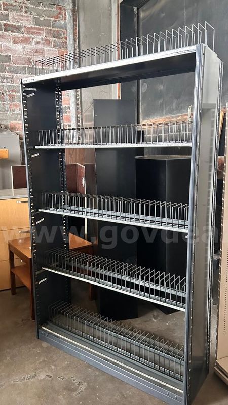 Metal Open-Back Shelving Unit with Wire Dividers