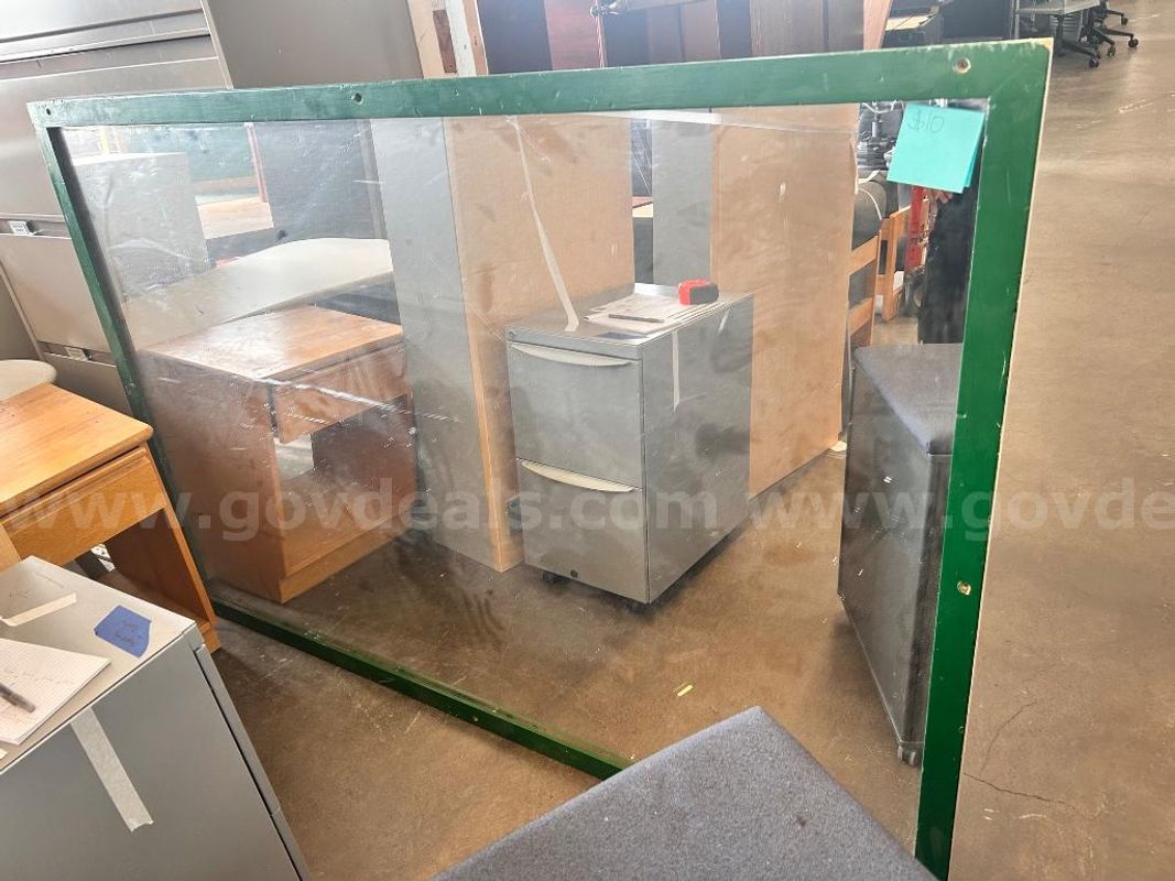 Large Green Framed Wall Mirror