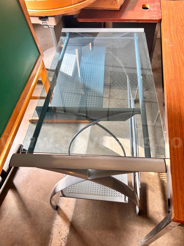 Tempered Glass Top Writing Desk