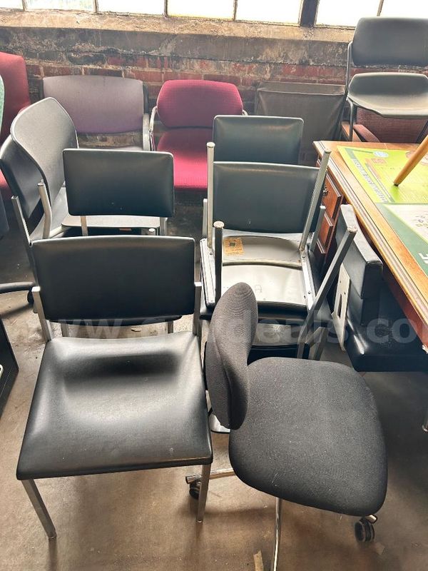 Lot of 10 Assorted Black Office Chairs