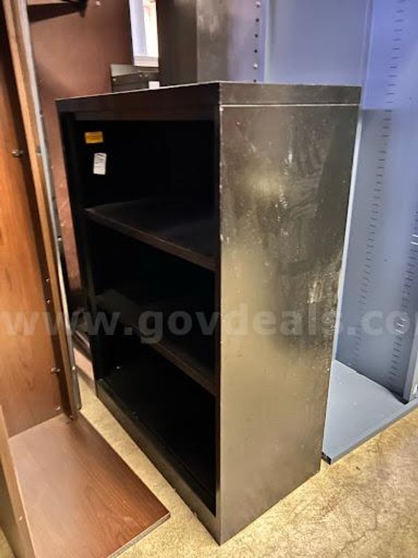 Black Steel Open Bookcase