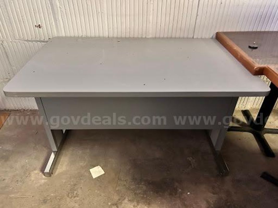 Grey Metal Office Desk