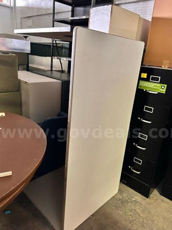 Light Grey Off-White Utility Office Desk