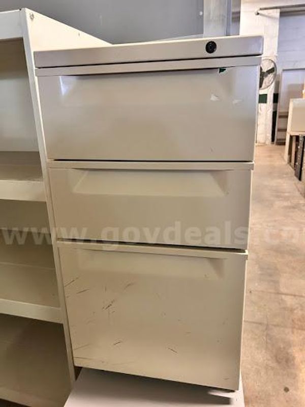 Beige Pedestal Cabinet