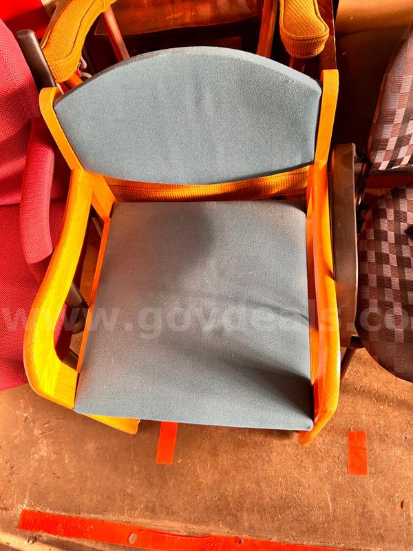 Lot of 2 Vintage Blue Chairs