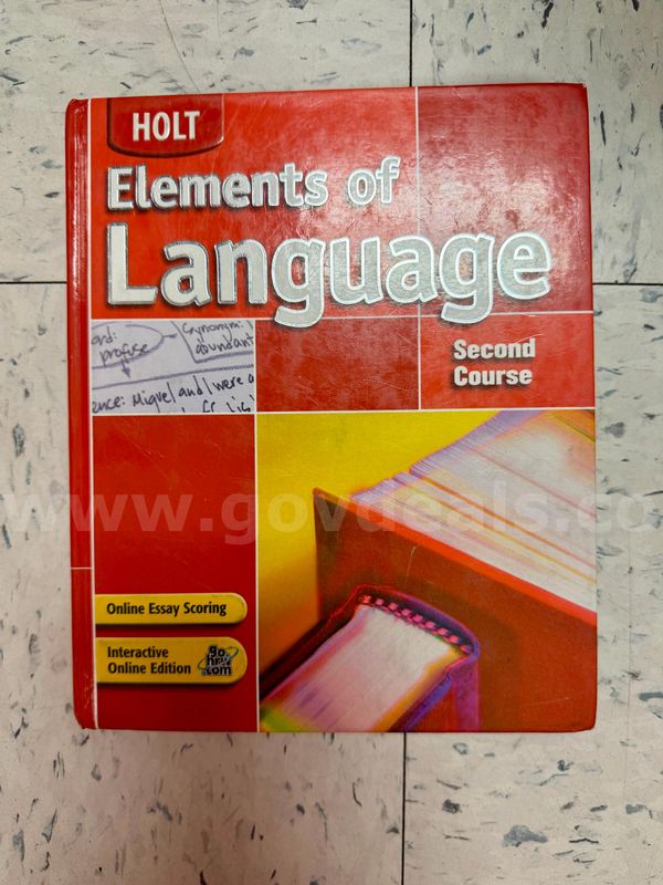 Textbook: Holt elements of language