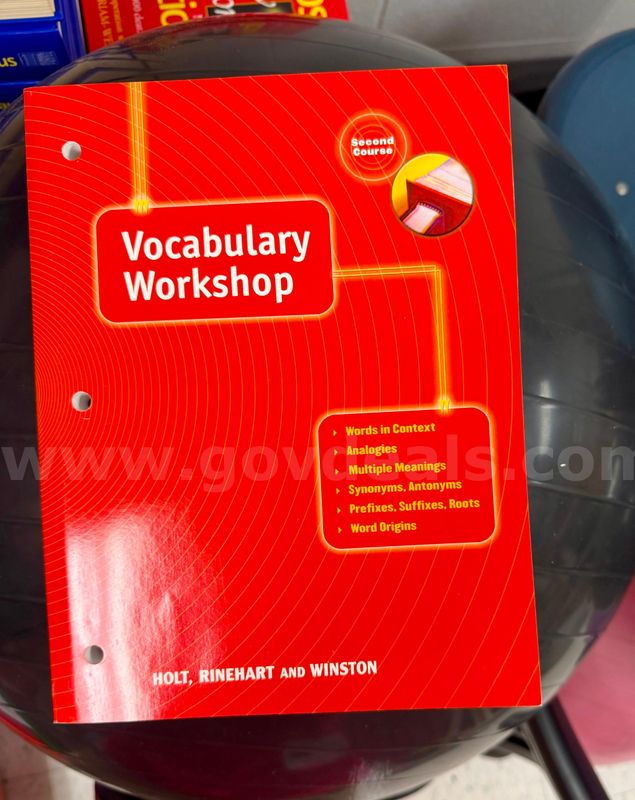 Workbook: Holt vocabulary workshop