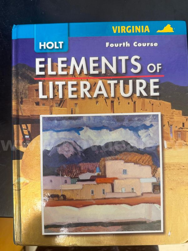Holt Elements of literature textbooks and workbooks - 4th course (aqua)