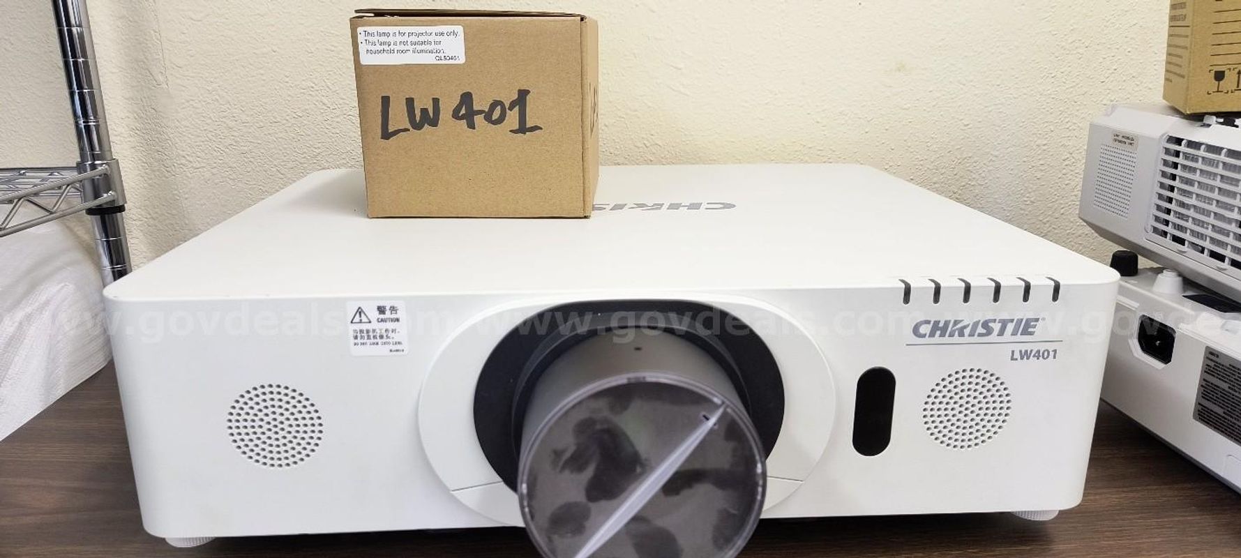 Christie LW401 Projector with New Spare Bulb - Lot 6