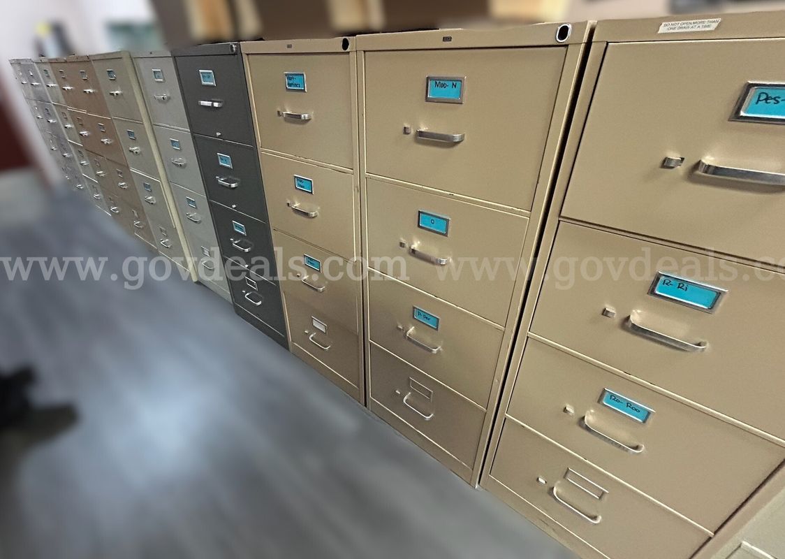 Qty 14 metal filing cabinets (As-Is) - Buyer Responsible For Loading