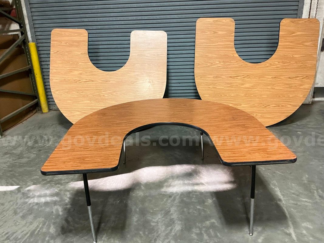 Kidney Shape Tables 60" D x 66"W x Adj. Height Qty 3