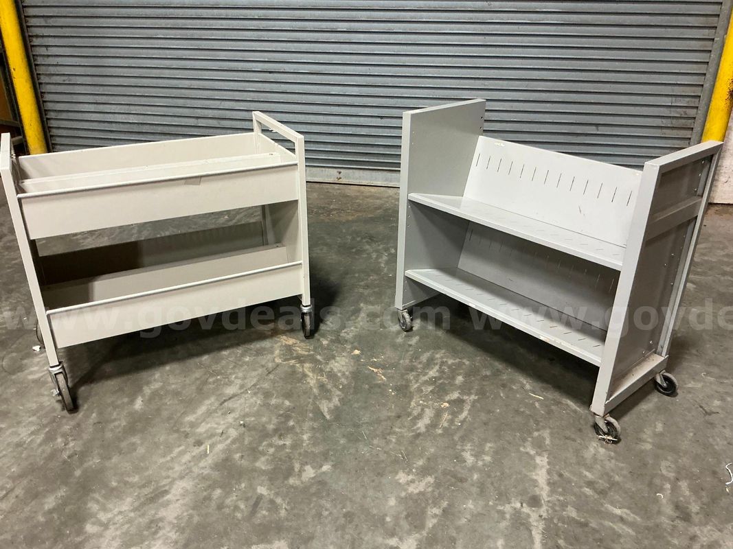 Metal Book Cart Qty 2