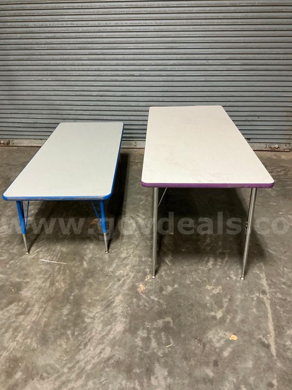 Tables 72"L x 30"D x Adjustable Height Qty 2