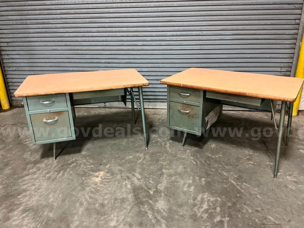 Metal Desk 48" W x 30" D x 30" H Qty 2
