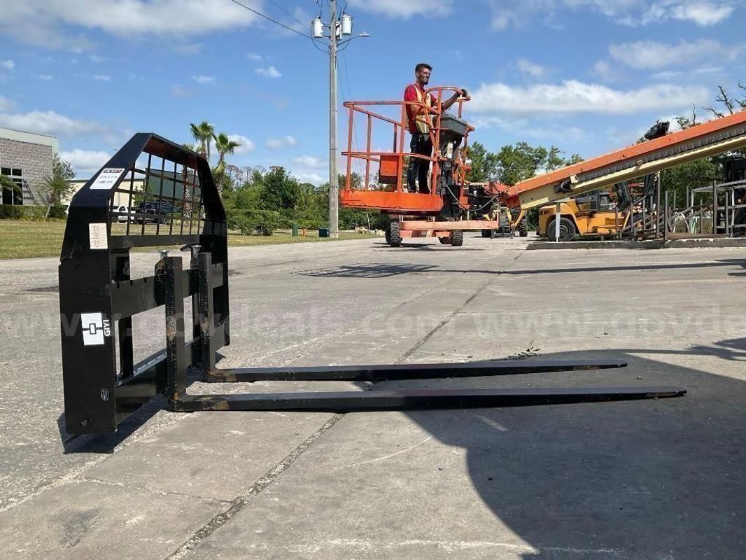 UNUSED 2026 FORK ATTACHMENT MODEL DHC FOR SKID STEER , FORKS APPROX 60in LONG, APPROX MAX WEIGHT 2650LB