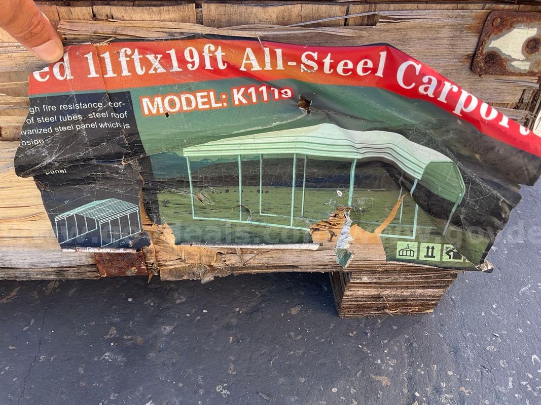 Unused Allmetal 11ft X 19ft All-Steel Carport Model K1119