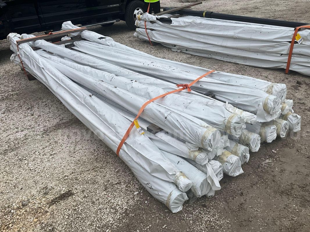 New / Unused Valmont 14ft Fiberglass Light Poles, Approx 25pcs Total