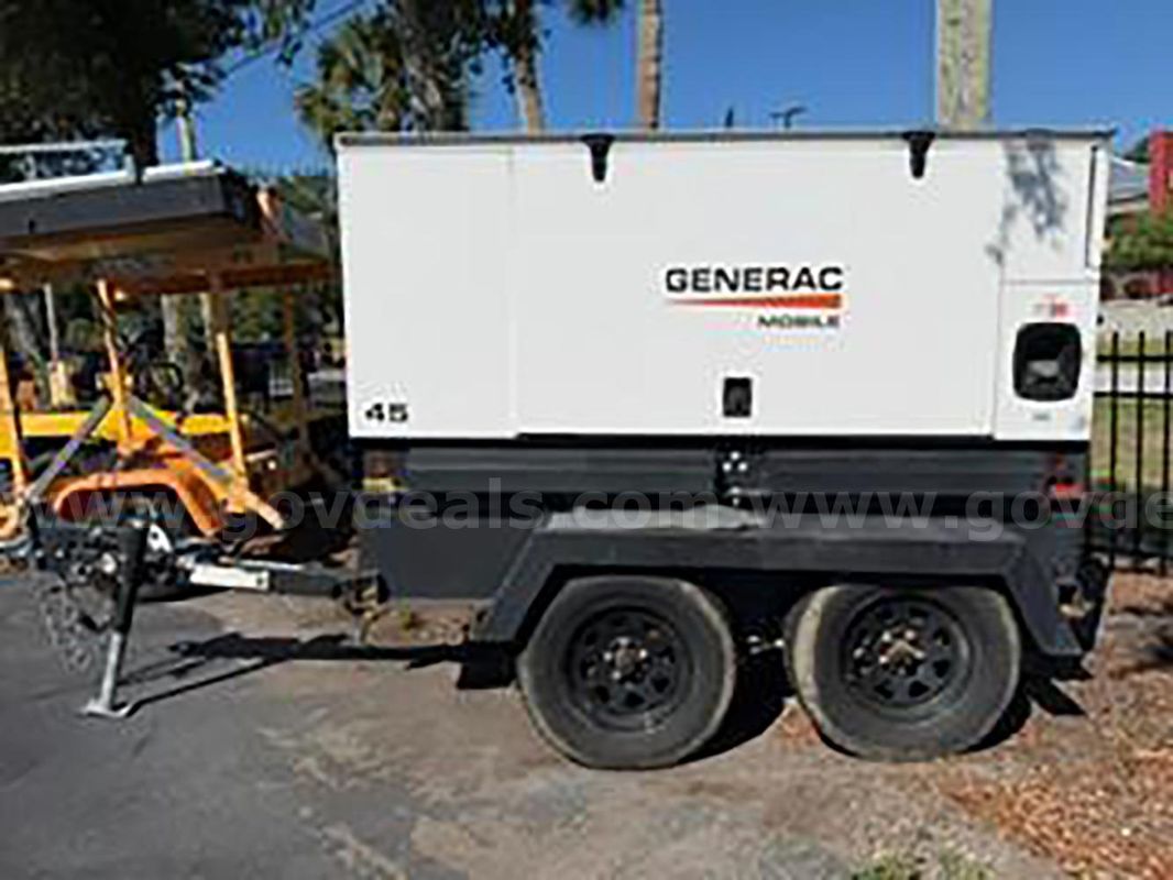 2021 GENERAC MMG451F4 GENERATOR, DIESEL, TRAILER MOUNTED, 45 KVA, RUNS & OPERATES