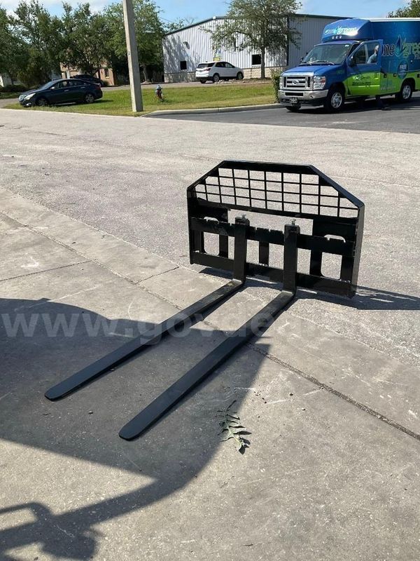 UNUSED 2026 FORK ATTACHMENT MODEL DHC FOR SKID STEER , FORKS APPROX 60in LONG, APPROX MAX WEIGHT 2650LB
