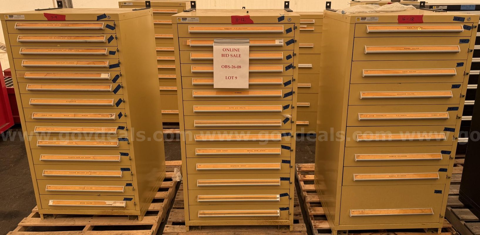 Lot of (6) Vidmar Cabinets