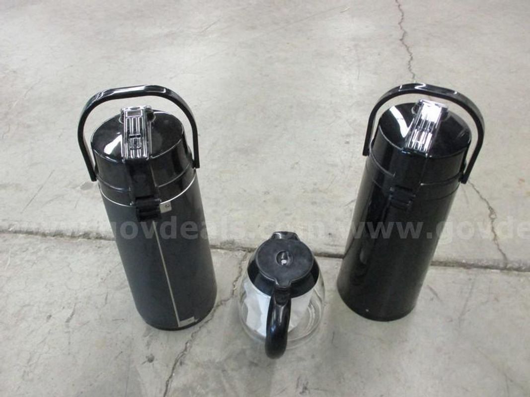 2 Coffee Dispensers & 1 Coffee Pot - B1