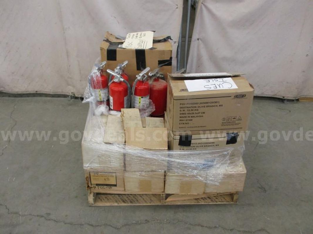 Lot of Electrical Parts & Fire Extinguishers - B2