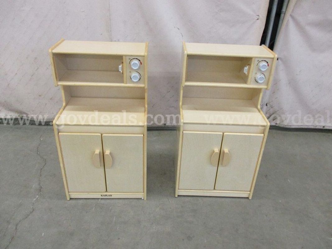 2 Children's Microwave & Cupboards - B3
