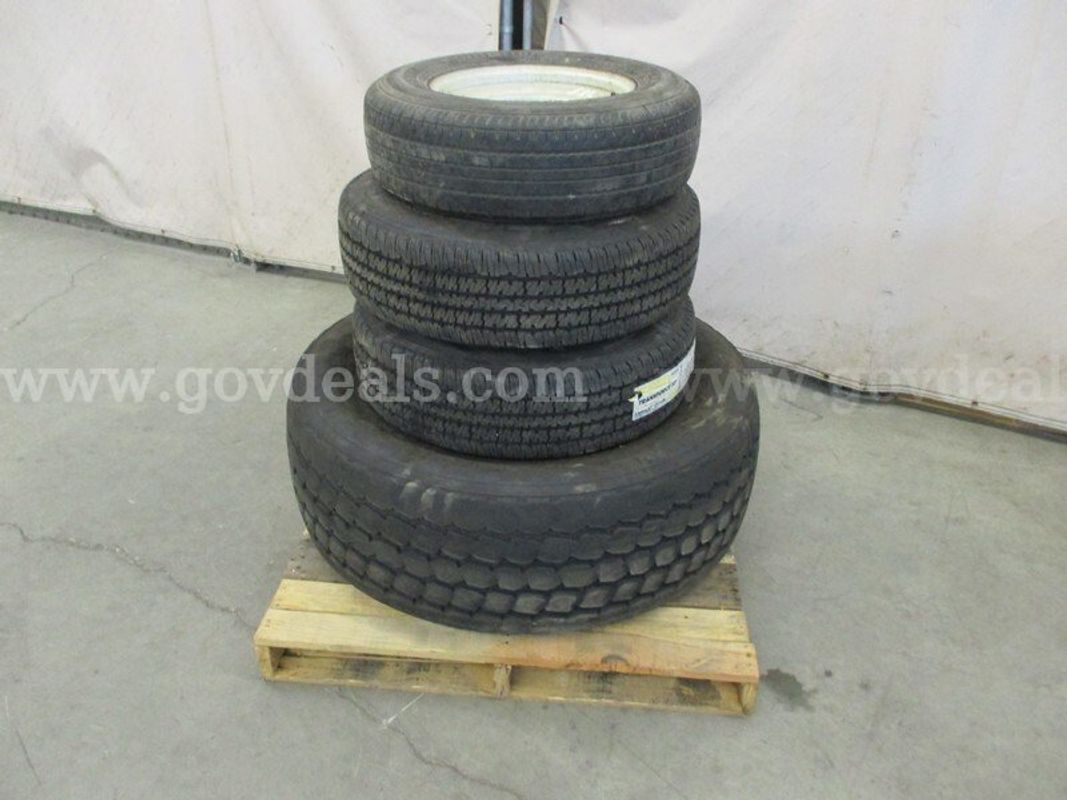 3 Trailer Tires & 1 Truck Tire - C5