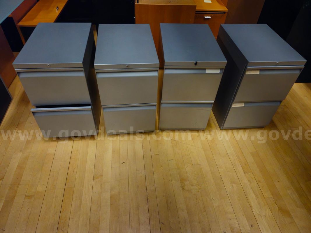 Lot of (4) Metal File Cabinets