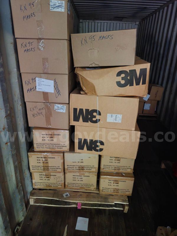 Pallet of various brands of KN95 masks