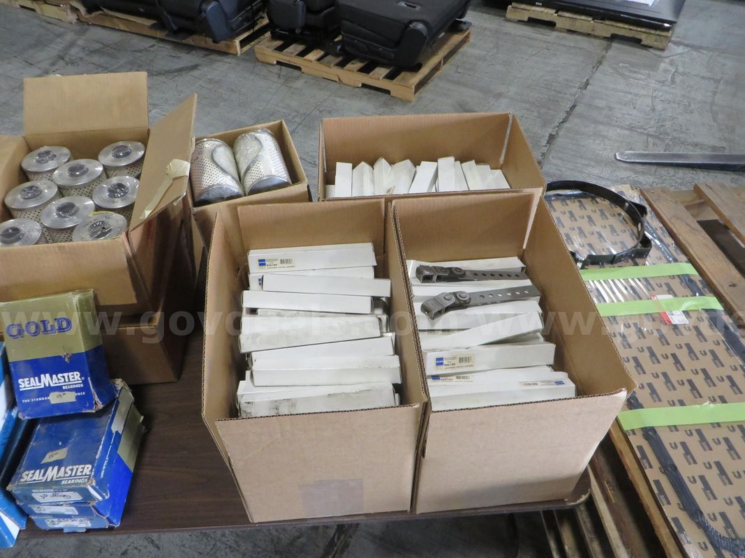 1 pallet Fuel Filters, Bearings, Muffler hangers and more