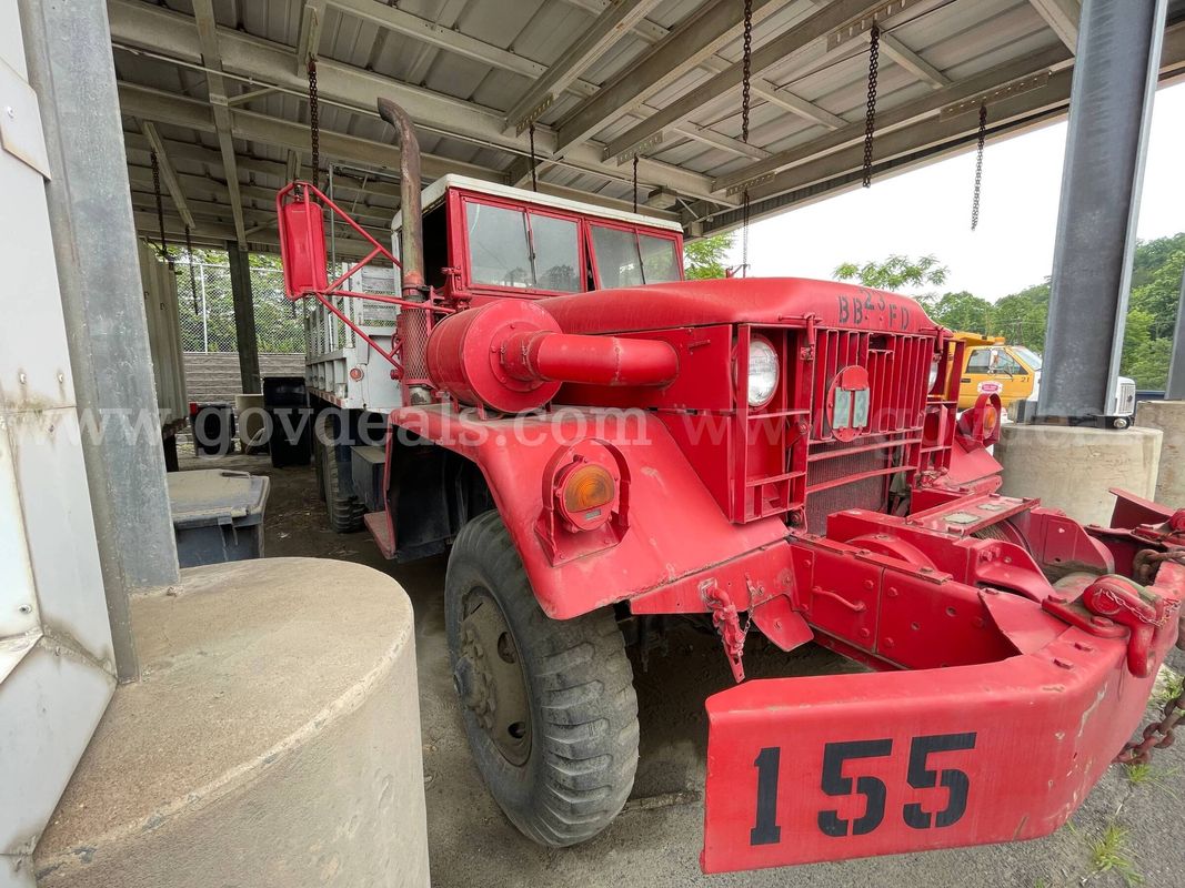 Kaiser M54A2 5-Ton 6x6 Military Cargo Truck with Stake Body - Fire Department Unit - NON-RUNNING