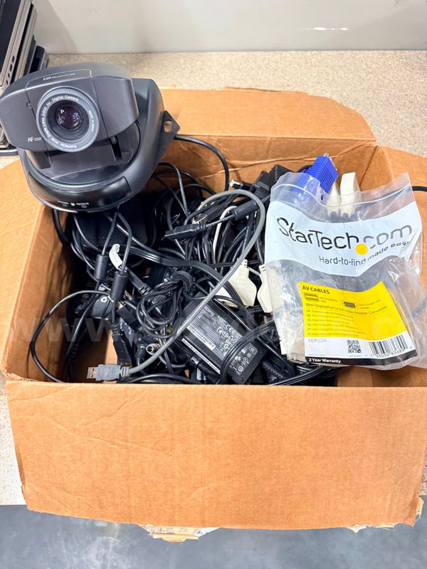 Camera, Cables, and Assorted AV Equipment