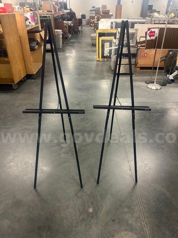 2 Wooden Tripod Easels