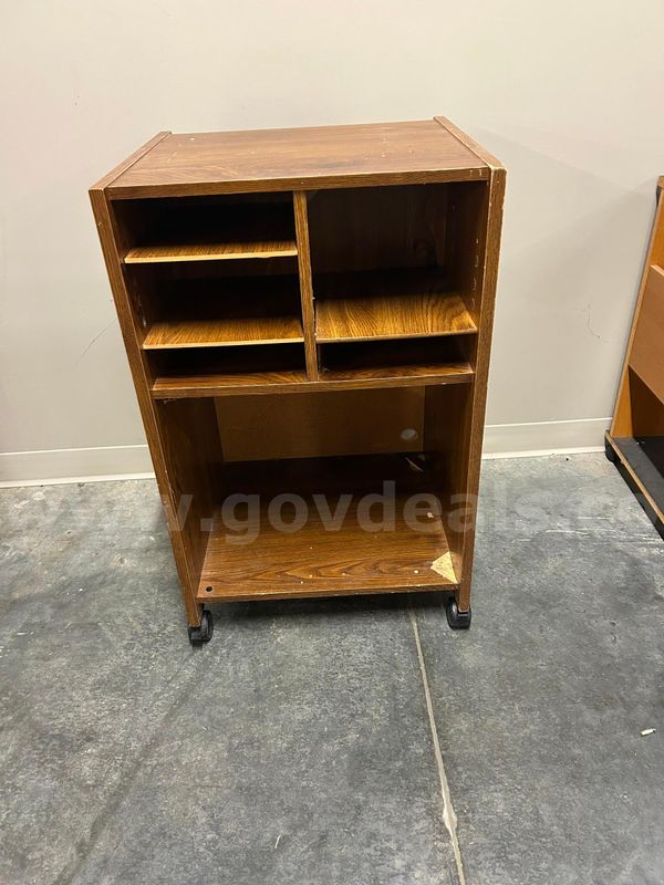 Small Wooden Rolling Cart