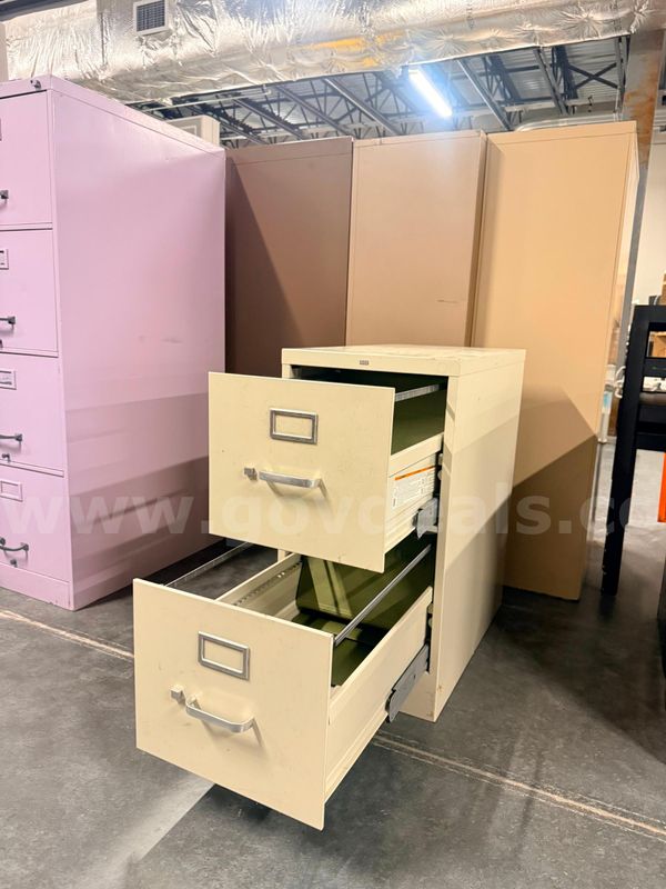 2 Drawer Tan Filing Cabinet