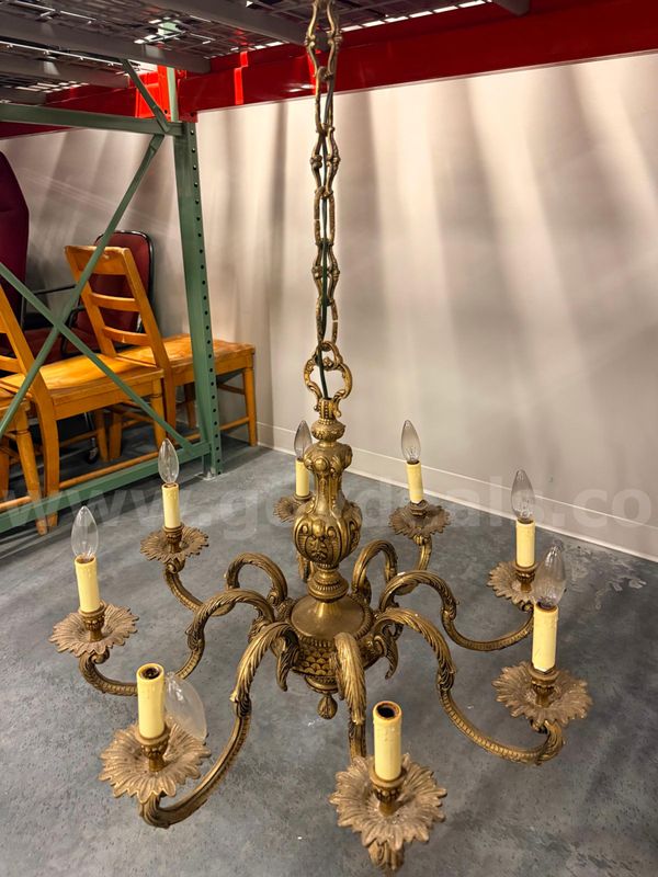 8-Light Chandelier-Gold Finish