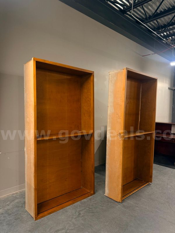 Set of 2 Wooden Bookcases